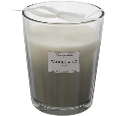 Bougie parfumée vase 16 cm Harmony (Gris - senteur Ambre)