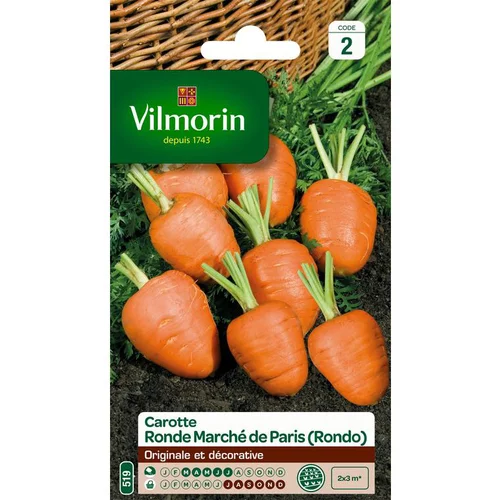 Vie au jardin：Graines de carotte ronde marché de Paris Vilmorin - graines à semer