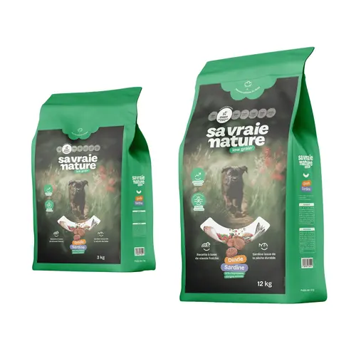 La solution pour votre jardin:Croquettes pour chiot grande race Sa Vraie Nature dinde & sardine