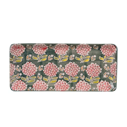 Jardin et déco：Plat à cake Cottage coloris multicolore en grès - 36 x 16 cm
