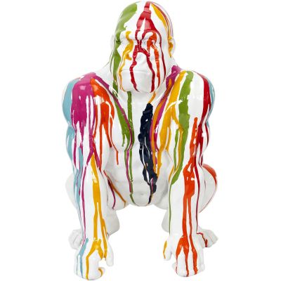 Gorille accroupi en résine 46 cm (Multicolore)