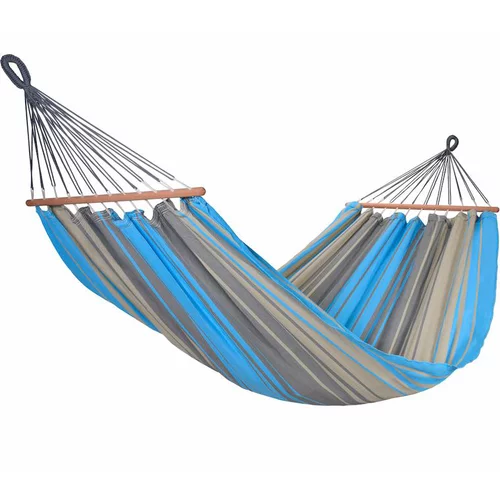 Nature jardin:Hamac coloris turquoise anthracite certifié FSC® Jobek Hamac Graphik - 300 x 140 cm