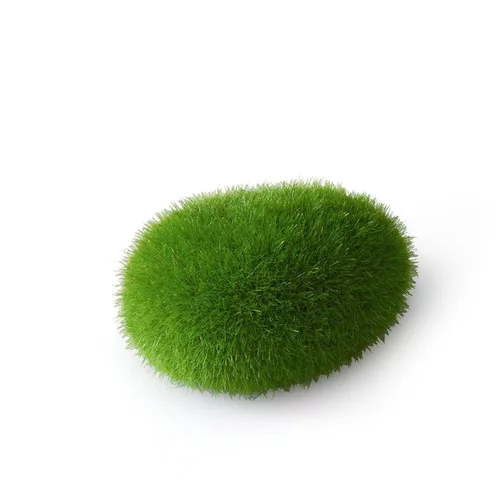 Pour créer votre univers jardin：Décor aquarium moss ball petit format coloris vert en résine de polyester - 6 x 4,5 x 3,5 cm
