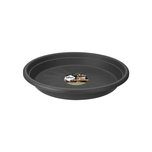 Nature extérieur:Soucoupe Ronde couleur terre anthracite - Ø 25x3.7 cm