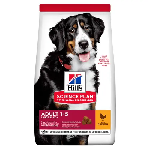 Jardin fonctionnel：Croquette pour chien adulte de grande taille au poulet Hill's - 18 kg
