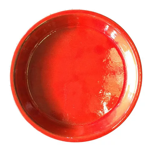 Pour aménager le jardin：Soucoupe Les Poteries d'Albi coloris coquelicot - Ø 17 cm
