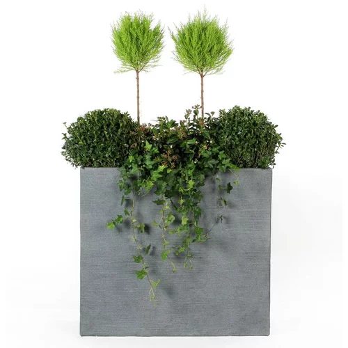 Pratique pour l’extérieur:Muret Stream anthracite L.74 x l.22 x H.66 cm
