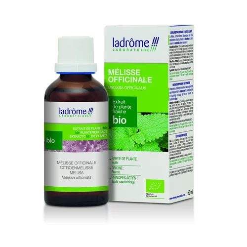 Pour plus de confort au jardin:Mélisse extrait de plantes fraîches bio Ladrôme - 50 ml