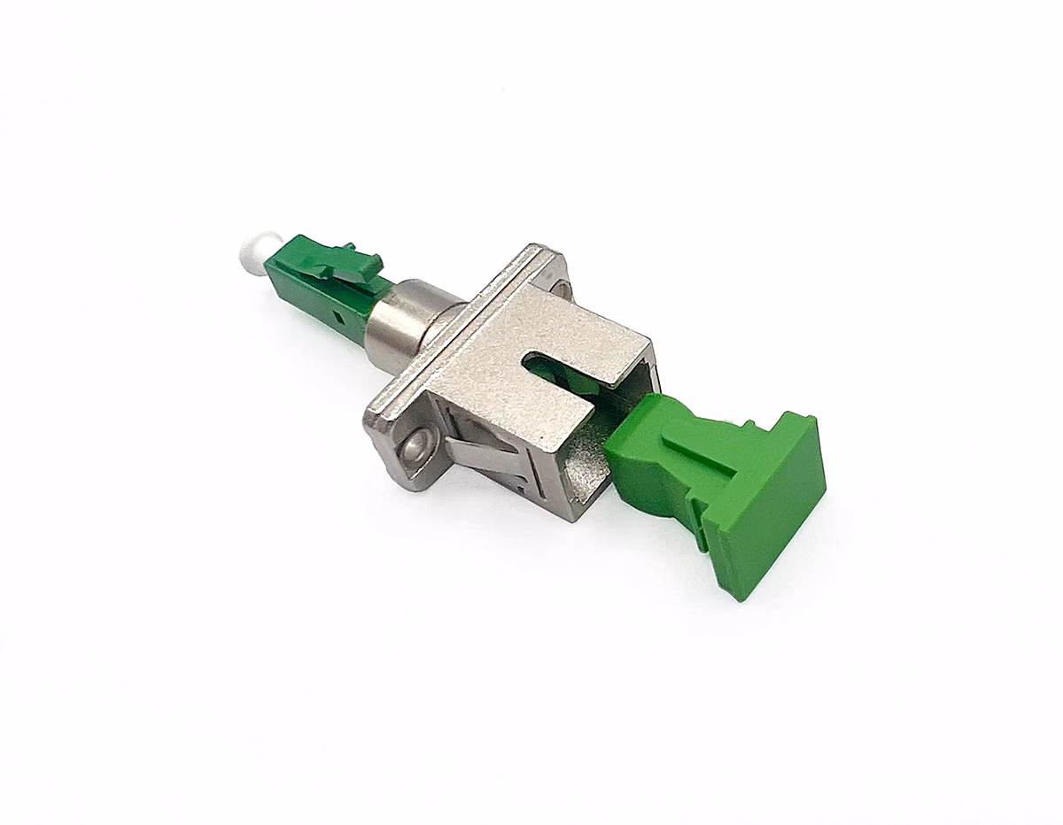 Elfcam – Adaptateur Fibre Optique Monomode Simplex LC/APC Mâle à SC/APC Femelle, Lot de 1