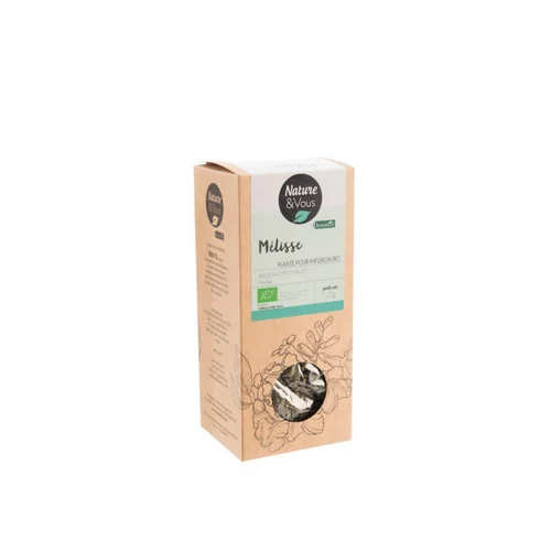 Extérieur fonctionnel：Infusion bio mélisse feuille Nature & Vous – 25 g