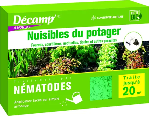 Facile à intégrer au jardin:Nématodes contre nuisibles du potager 20 m2