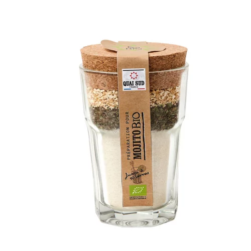 Accessoire extérieur:Verre avec mélange bio pour Mojito 180 g