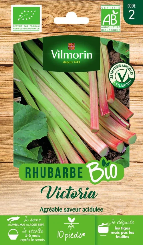 Confort jardin：Rhubarbe Victoria Bio Vilmorin - graines à semer