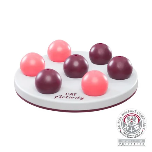 L’essentiel pour le jardin：Jouet pour chat coloris multicolore plateau d'intelligence Trixie Cat Activity Solitaire - Ø 20 cm
