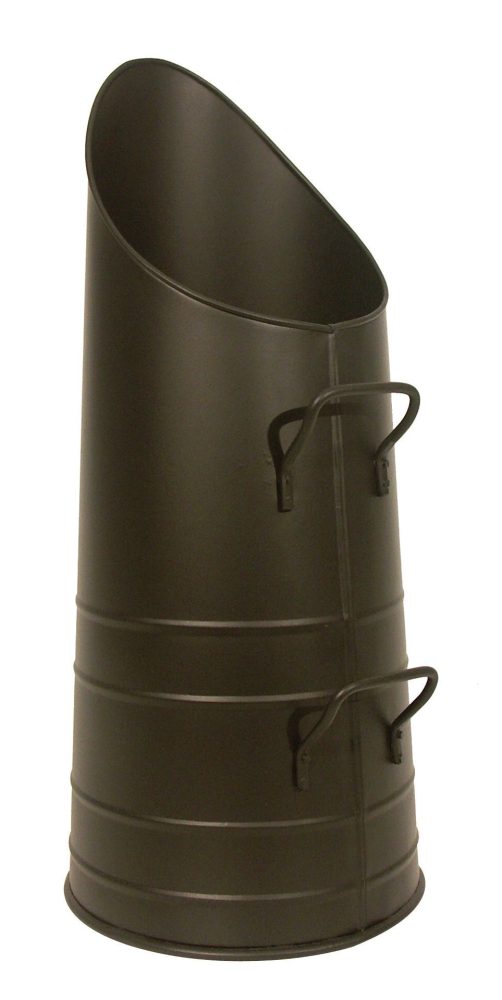 Seau à cendre en métal noir