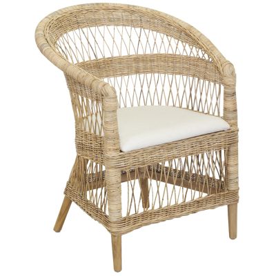 Fauteuil malawi en poelet et teck - outdoor