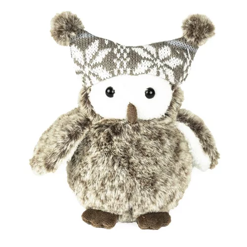 Pratique extérieur：Chouette en peluche avec bonnet Kalidou - 20 cm