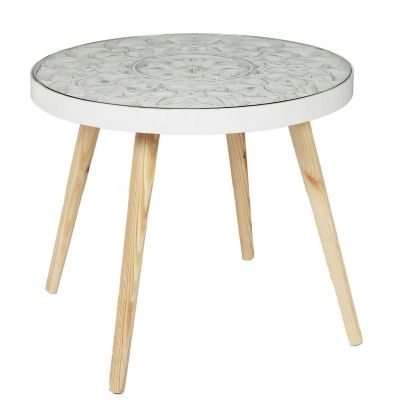 Table basse plateau arabesque 50 cm