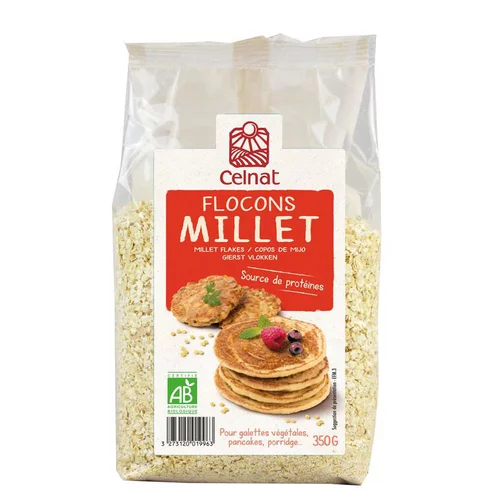 Le choix pour l’extérieur：Flocons de millet Bio - 500 g