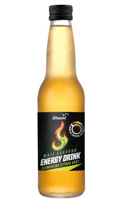 Jardin et pratique:Energy Drink clémentine citron vert Bio en bouteille de verre Vitamont - 33 cl