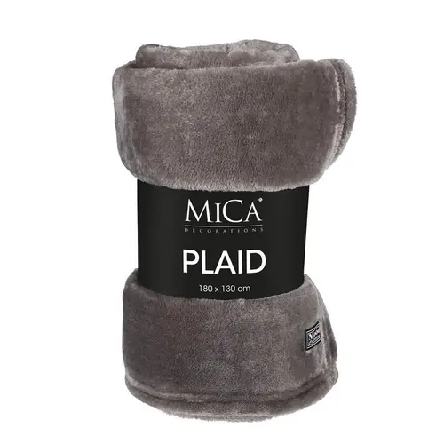 La solution pour votre jardin：Plaid anthracite en polyester Mica Famke - 180 x 130 cm