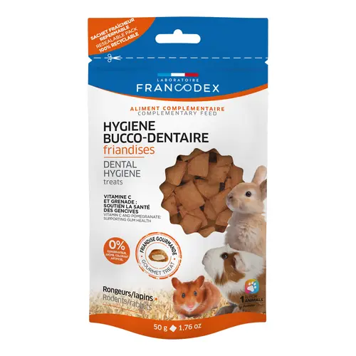 Nature pour le jardin:Friandises dentaires pour NAC hygiène bucco-dentaire Francodex - 50 g