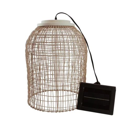 Jardin & équipement:Suspension solaire bohème en rotin synthétique Ko Samuy - Ø 34 x H 46 cm