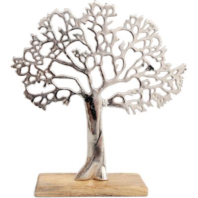 Arbre décoratif en aluminium et bois de manguier Arbre de vie (Taille 2)