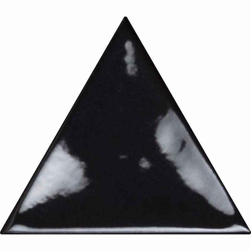 Carrelage mur trianguaire effet zellige noir métal 13 – 2 × 11,4 cm 3LATI RIFLESSI