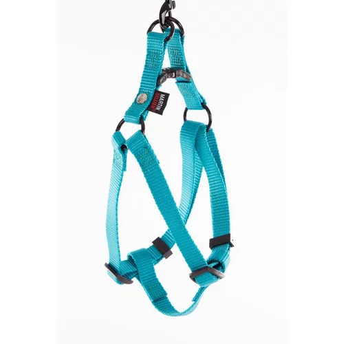 Pour compléter vos extérieurs:Harnais baudrier réglable turquoise pour chien - 1,6x35/50 cm