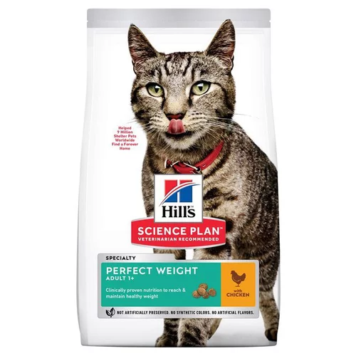 À avoir pour l’extérieur：Croquette pour chat adulte féline perfect weight au poulet Hill's - 1,5 kg