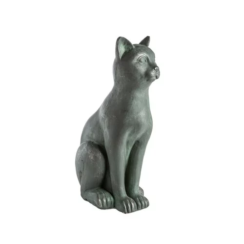Pour mieux organiser vos extérieurs:Statue en béton ciré anthracite Hairie Grandon chat déco grand modèle - 58 cm