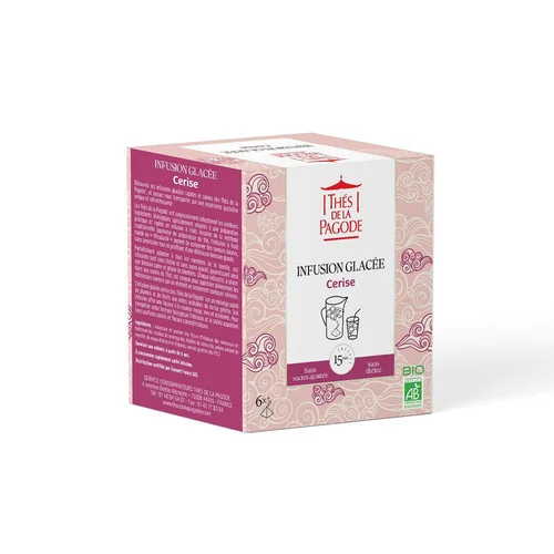 Adapté à vos extérieurs：Infusion glacée à la cerise bio Thés de la pagode - 6 infusettes