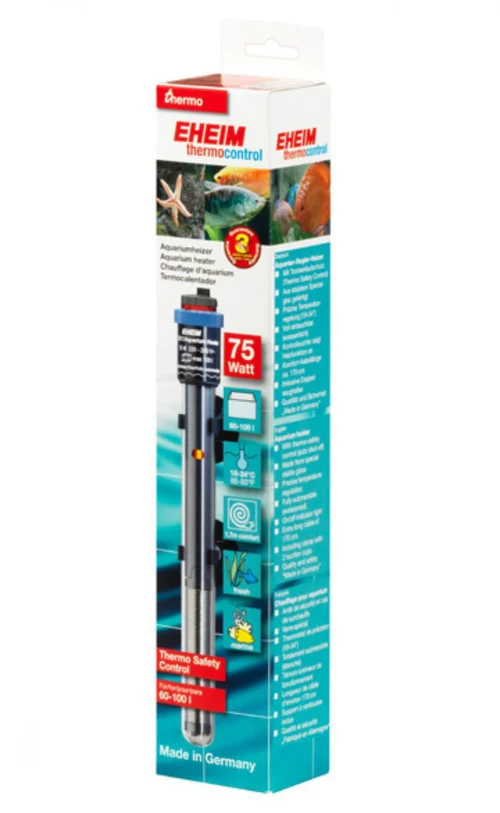 Essentiel au jardin：Chauffage aquarium thermocontrol, 75 watts, EHEIM