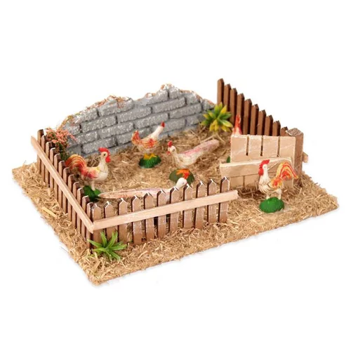 Jardin bien-être:Décor de crèche de Noël en forme de poulailler