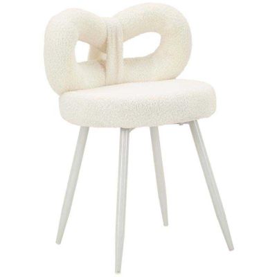 Chaise en tissu éponge Ilary 40 x 67 cm (Blanc)