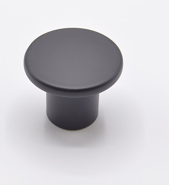 Poignée et bouton – Bouton de meuble en zamac D 33 mm NOIR MAT