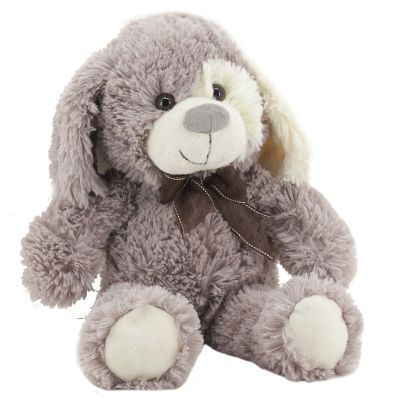 Peluche chien en acrylique gris (30 cm)