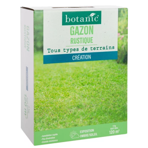 Loisirs au jardin：Graines de gazon à semer rustique pour création botanic® - 3 kg