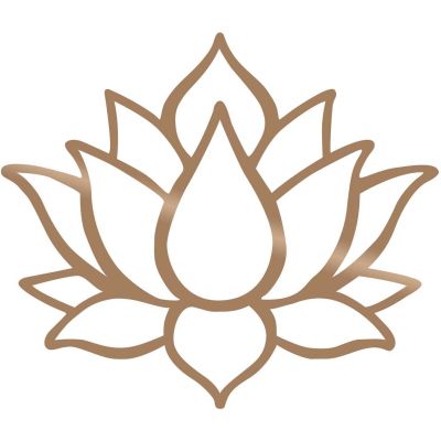 Décoration murale en métal Nature (Fleur de lotus 1)