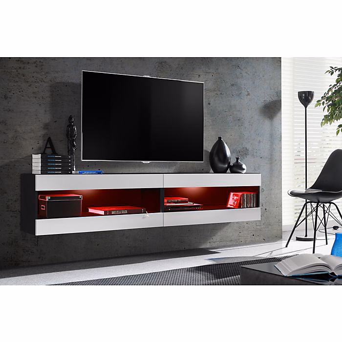 Ensemble Komodee TIVOLI SET4 avec LED RGB – Noir Blanc 35 × 200 × 41 cm