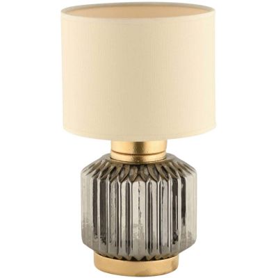 Lampe à poser en verre Gladys (Crème et gris)
