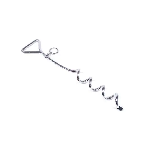 Une solution adaptée au jardin：Piquet d'attache chien tire bouchon 45cm