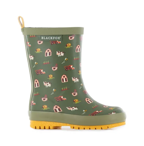 Pratique dehors:Botte de jardin pour enfant Kansas Blackfox coloris vert