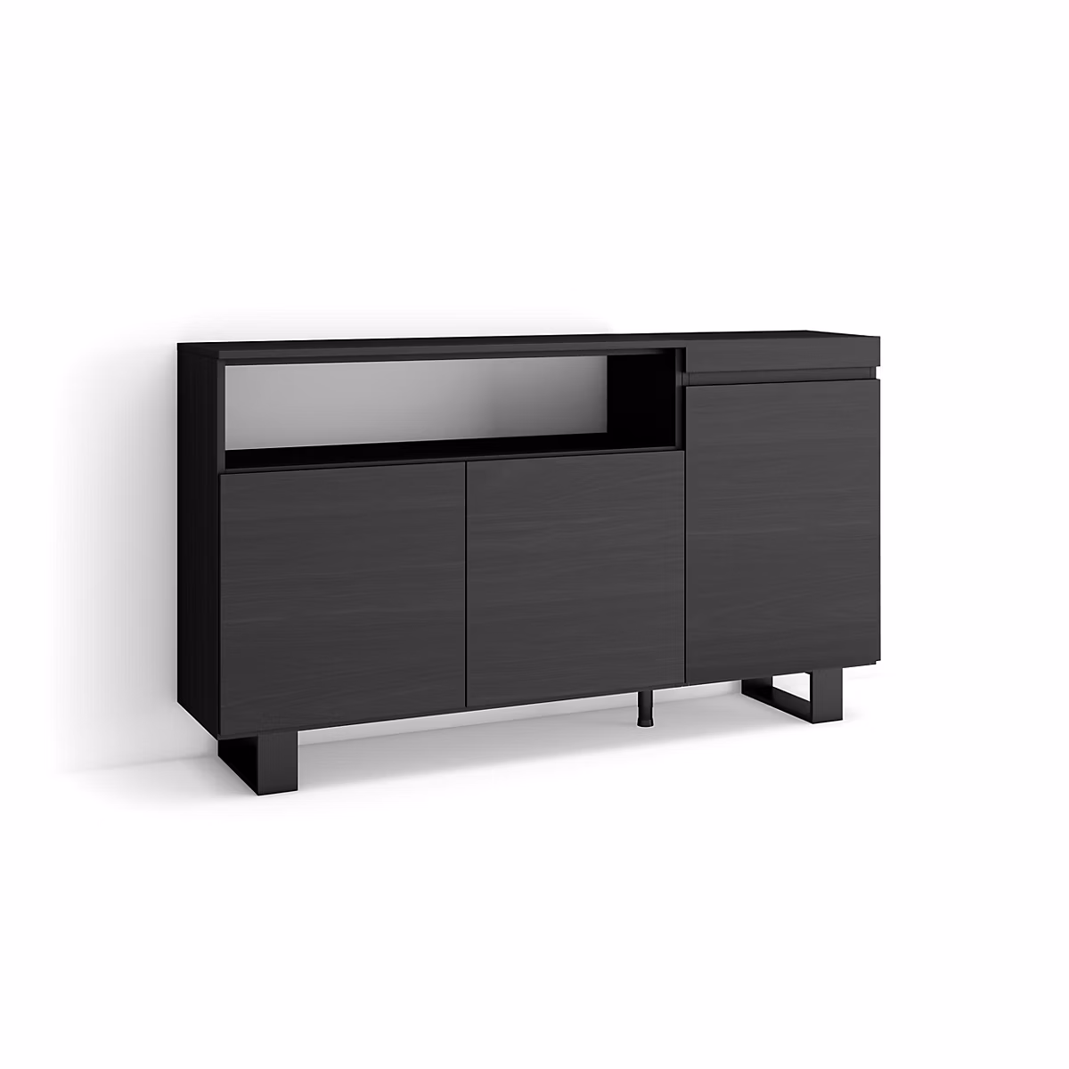 Buffet 150 × 35 × 87cm couleur noir