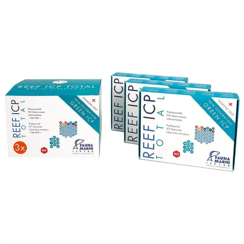 Ambiance jardin：Kit d'analyse d'eau de laboratoire, lot de 3, FAUNA MARIN, modèle Reef ICP TEST - Total