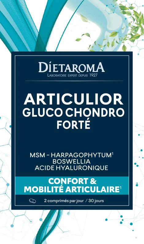 Maison et jardin:Complément alimentaire confort et mobilité articulaire gluco chondro forté Dietaroma Articulior - 60 comprimés