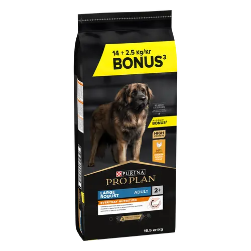Extérieur confort：Croquettes pour chien Pro Plan Dog Large Adult Robust - 16,5 kg