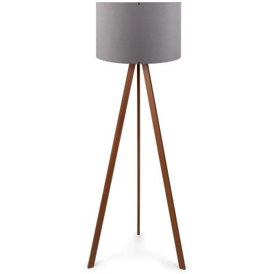 Lampadaire en MDF et PVC Floor (Gris et marron)