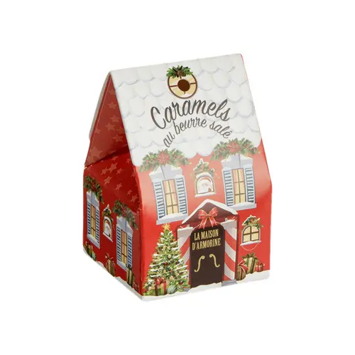 Pratique extérieur：Caramels au beurre salé chalet du Père Noël bio Maison Armorine - 40 g